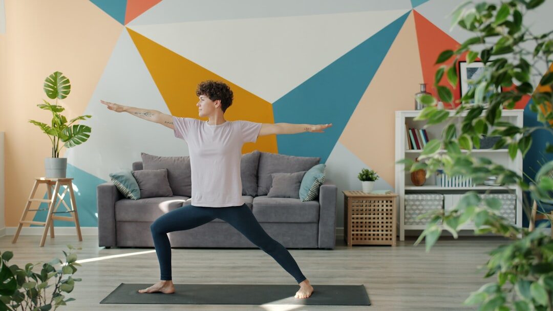 senior woman doing yoga
