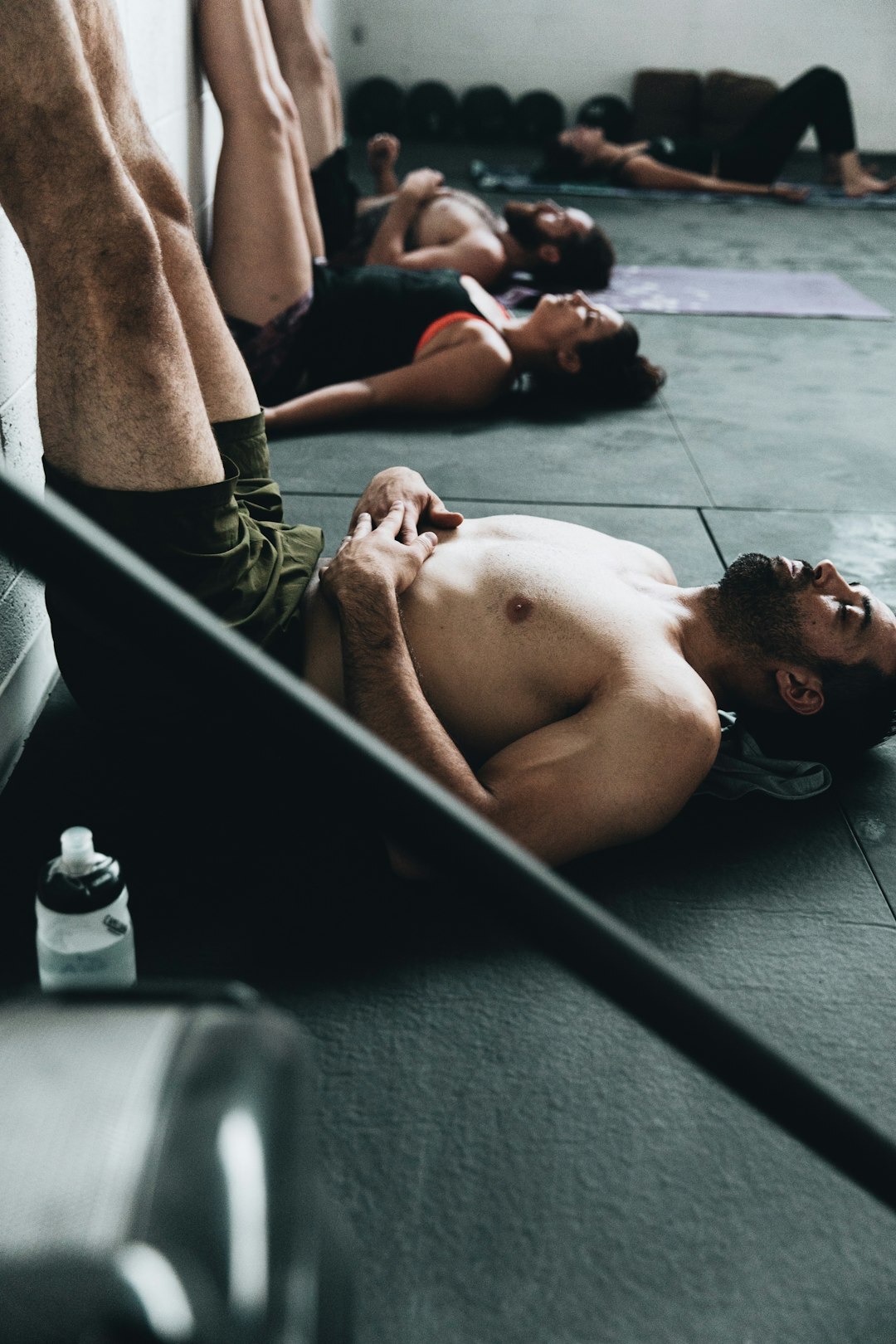 group of seniors in fitness class