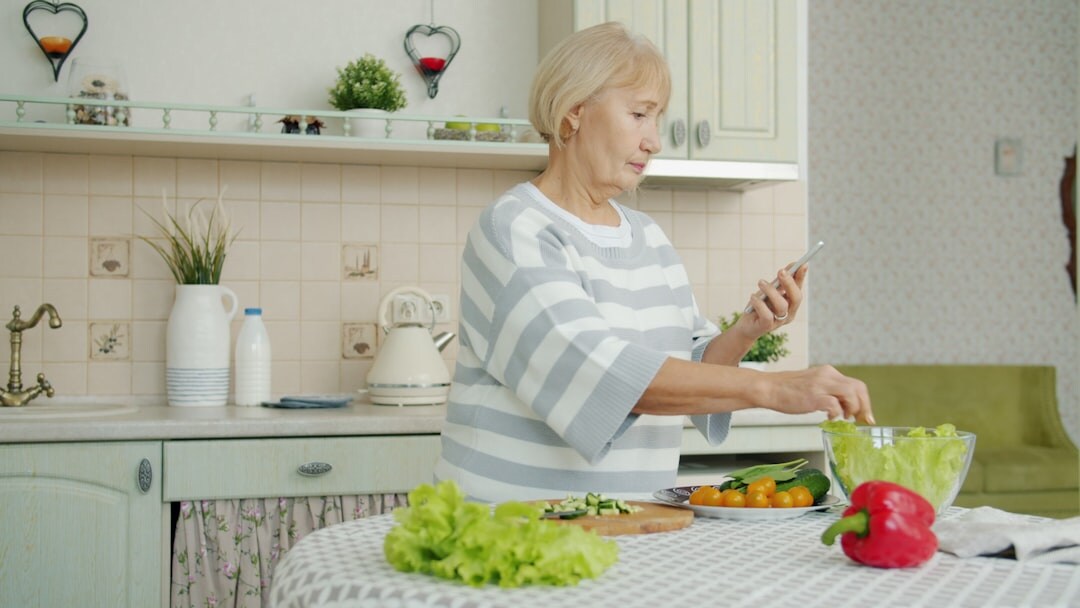 healthy senior meal preparation